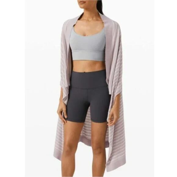 Lululemon Forward Flow Poncho Heathered Plumful Purple Cape Sweater One Size - Picture 9 of 9